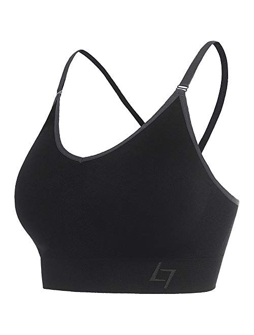 FITTIN Padded Longline Camisole Sports Bra Tank Top - Fitness Workout Running Yoga Cami Crop Top