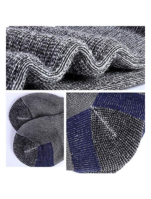 EnerWear 4P Pack Women's Merino Wool Outdoor Hiking Trail Crew Sock