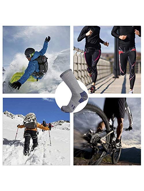 EnerWear 4P Pack Women's Merino Wool Outdoor Hiking Trail Crew Sock