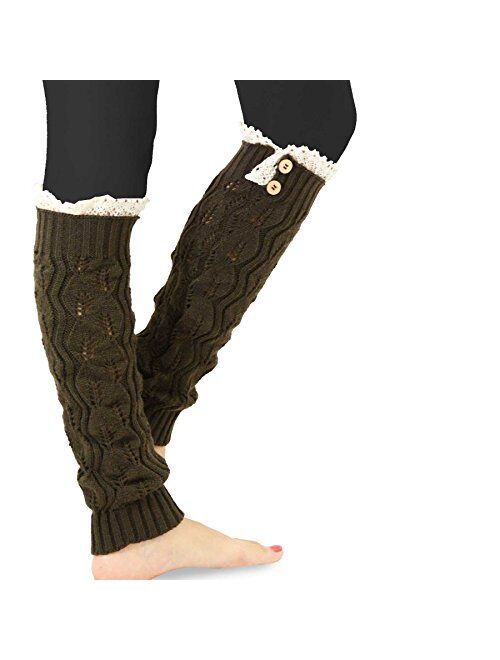TeeHee Gift Box Women's Fashion Leg Warmers or Leg Warmers with Boot Topper combo Assorted Multi Pair