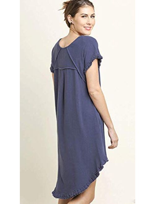 Umgee Lovable High Low Dress! The Solid is Linen and The Stripe is Cotton
