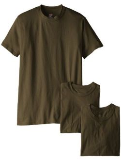 Men's 3 Pack - 100% Cotton Solid Short Sleeve Crew Neck T-Shirt