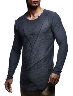 Men's Oversized Long Sleeve T-Shirt Sweatshirt LN6323