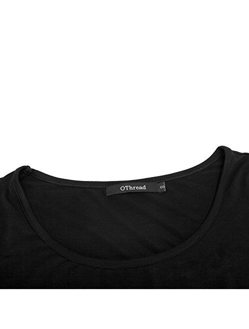 OThread & Co. Women's Long Sleeve T-Shirt Scoop Neck Basic Layer Spandex Shirts