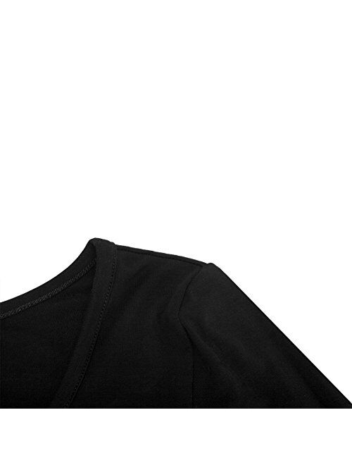 OThread & Co. Women's Long Sleeve T-Shirt Scoop Neck Basic Layer Spandex Shirts