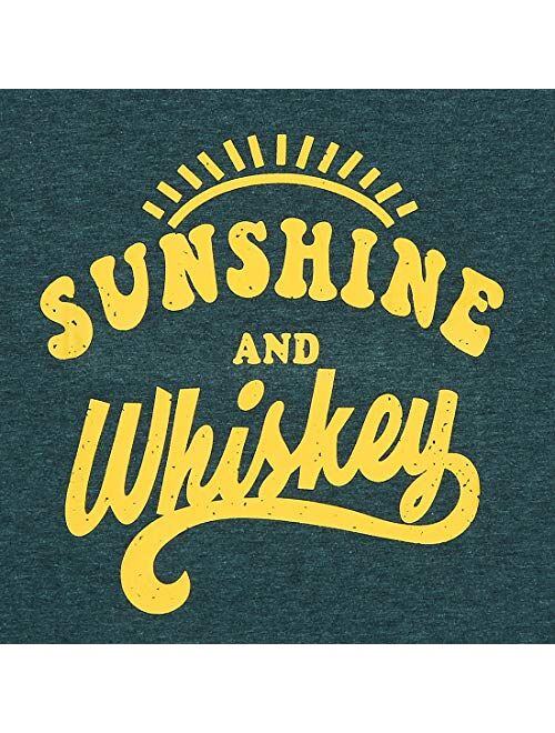 MNLYBABY Sunshine and Whiskey Short Sleeve T-Shirt Women Beach Funny Letters Print Summer Tops Tees