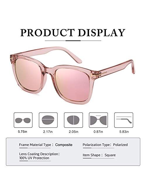 Myiaur Fashion Sunglasses for Women Polarized Driving Anti Glare 100% UV Protection Stylish Design