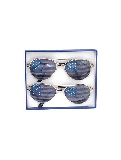 Goson American Flag Mirror Novelty Decorative Sunglasses