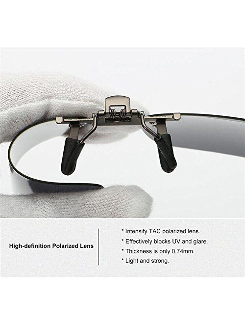 3 PACK, Clip on Flip up Polarized Lens For Prescription Glasses, UV Protection Sunglasses Over RX Eyeglasses