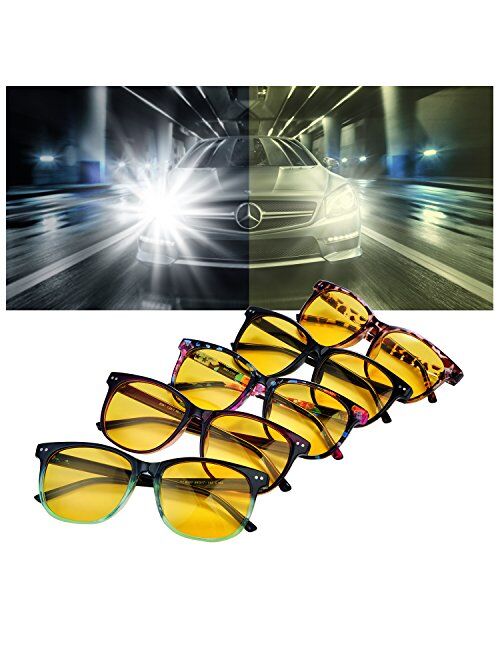 Bokewy Night Vision Driving Glasses Polarized Anti-glare Clear Sun Glasses Men & Women Fashion