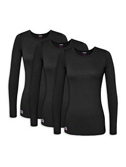 Sivvan 3 Pack Women's Comfort Long Sleeve T-Shirt/Underscrub Tee