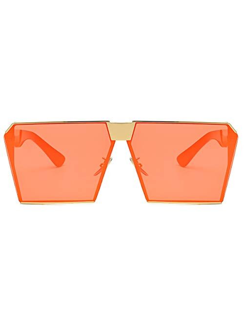LKEYE - Unique Oversize Shield Vintage Square Sunglasses LK1705
