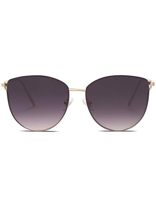 SOJOS Mirrored Flat Lens Fashion Sunglasses for Women SJ1085