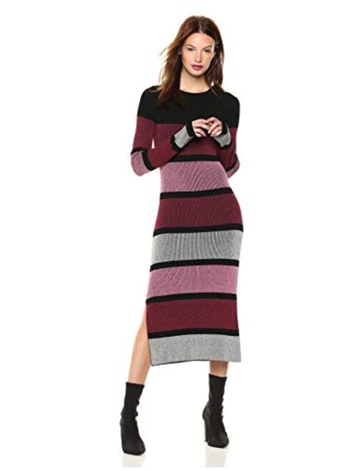 Cable Stitch Women's Stripe Ribbed Dress