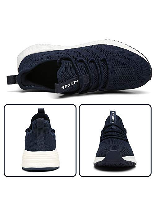 IPETSUN Women's Running Tennis Shoes - Lightweight Non Slip Breathable Mesh Sneakers Sports Athletic Work Shoes