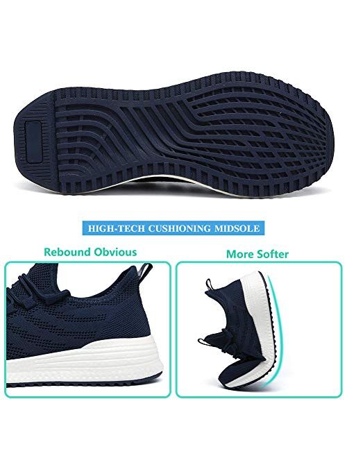 IPETSUN Women's Running Tennis Shoes - Lightweight Non Slip Breathable Mesh Sneakers Sports Athletic Work Shoes