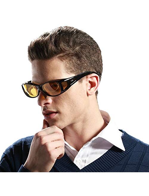 Duco Night Vision Glasses Polarized Wrap Around Eyewear Glasses
