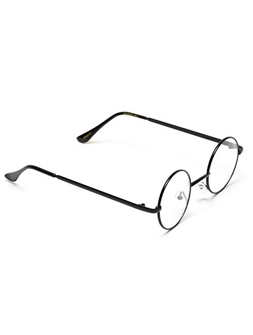 Round Clear Metal Frame Glasses