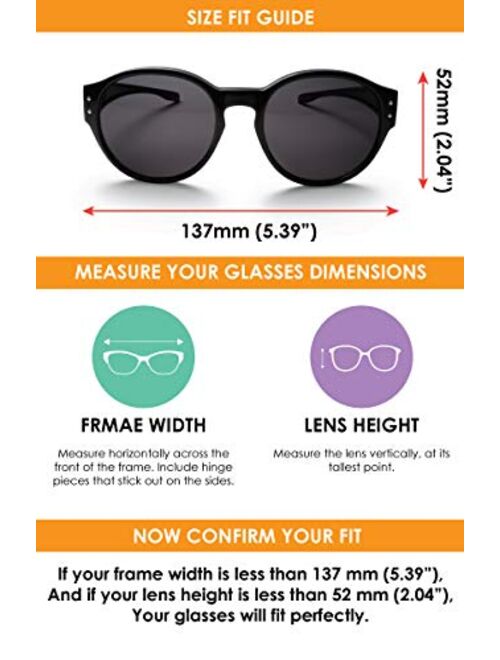 Mr. O Sunglasses Over Glasses for Women and Men Polarized 100% UV Protection