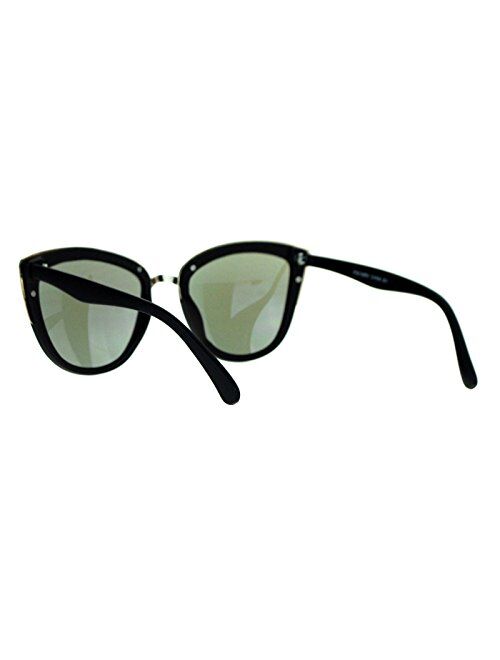 SA106 Womens Color Mirror Mirrored Lens Oversize Cat Eye Sunglasses