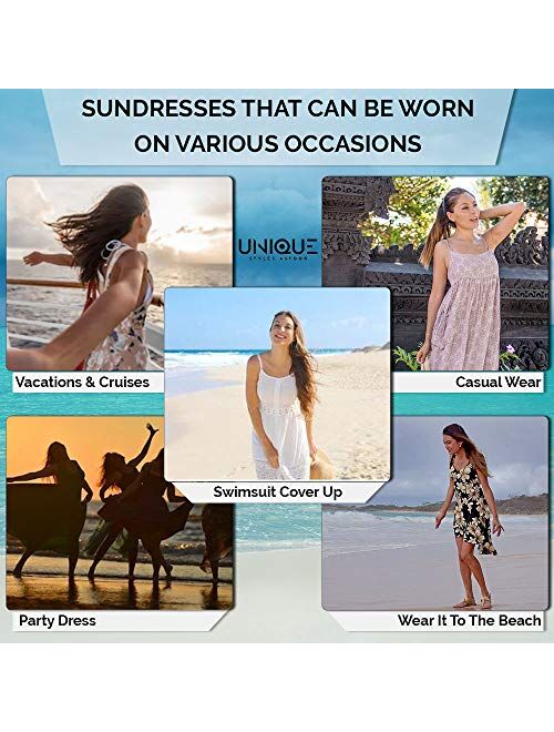 Set of 4 Sundresses for Women Plus Size Sun Summer Dresses Casual Cruise & Beach