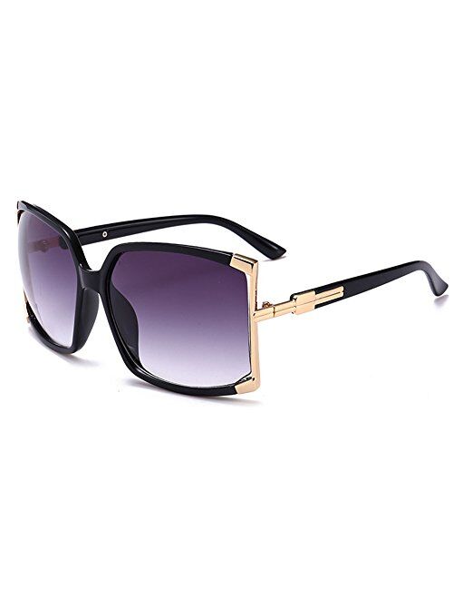 New Women's Oversized Square sunglasses Protection Eye Glasses With Case