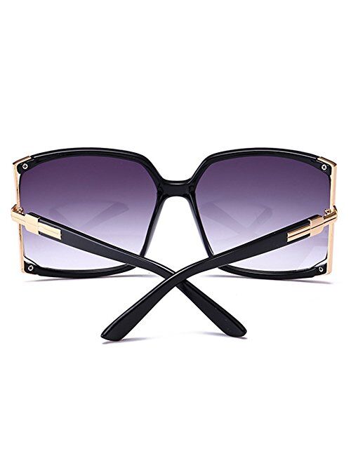 New Women's Oversized Square sunglasses Protection Eye Glasses With Case