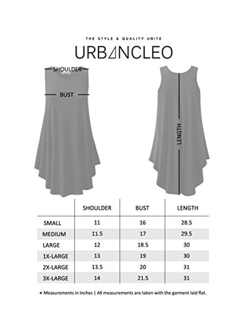 URBANCLEO Womens Basic Sleeveless Elong Tunic Tank Top (Plus