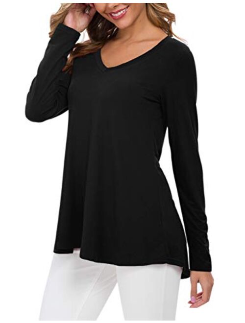 MISFAY Women's Casual Sleeveless T Shirt Blouse V Neck Summer Loose Tunic Tank Tops Shirts