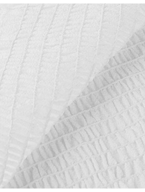 Sweetbei J Womens Strapless Pleated Summer Sexy Bandeau Tube Crop Tops