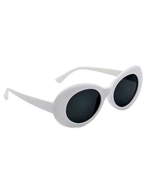 WebDeals - Oval Round Retro Sunglasses Color Tint or Smoke Lenses