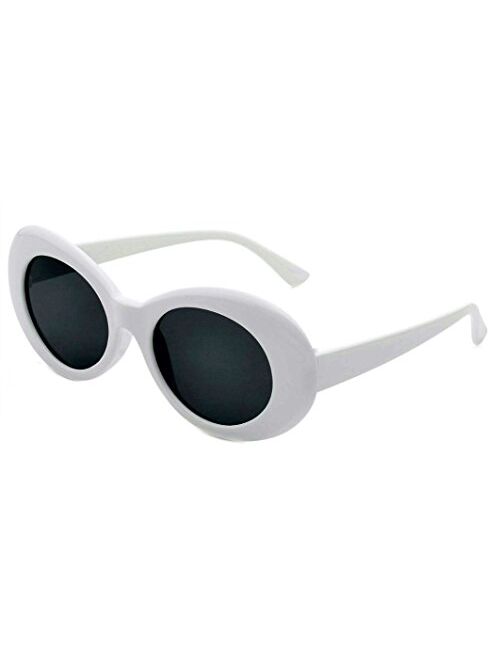 WebDeals - Oval Round Retro Sunglasses Color Tint or Smoke Lenses