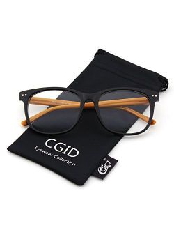 Happy Store CN81 Large Oversized Bold Frame UV 400 Clear Lens Horn Rimmed Glasses