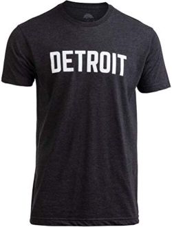 Detroit | Classic Retro City Grey Blue Red Black Detroiter 313 Cool Michigan Men Women T-Shirt