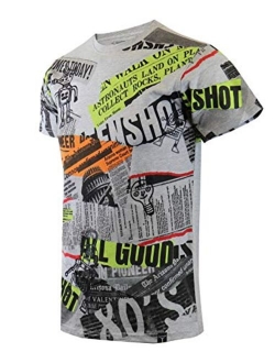 Screenshotbrand Mens Hipster Hip-Hop Urban Modern Tees - NYC Street Fashion Streetwear Longline Print T-Shirt