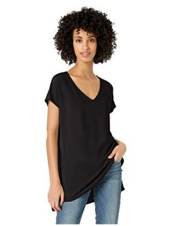 Amazon Brand - Daily Ritual Women's Supersoft Terry Dolman-Sleeve V-Neck Tunic