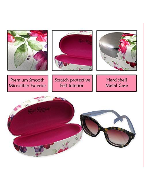 MyEyeglassCase Large Hard Sunglasses Case | fits Large to Extra Large curved Sunglasses, with microfiber cloth