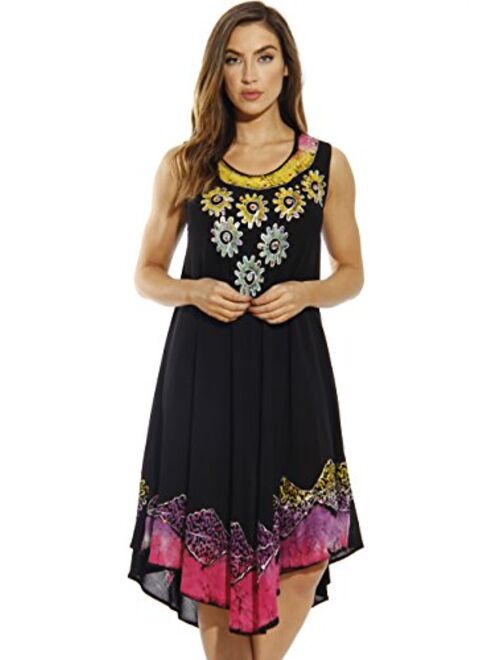 Riviera Sun Batik Embroidered Dress Sundresses for Women