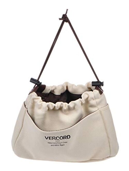 Vercord Canvas Handbag Organizers, Sturdy Purse Insert Organizer Bag in Bag, 10 Pockets 7 Colors 2 Sizes