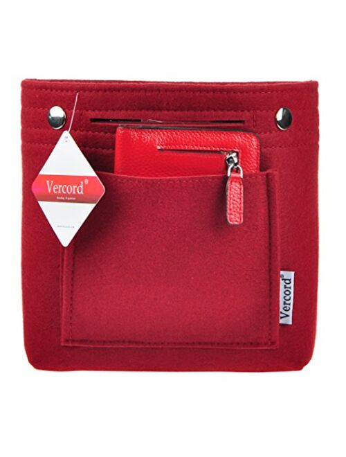 Vercord Felt Tote Handbag Purse Pocketbook Organizer Insert Divider Shaper Bag in Bag