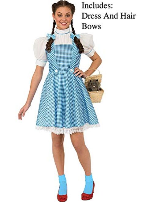 Rubie's Costume Women's Wizard Oz Adult Dorothy Dress Hair Bows