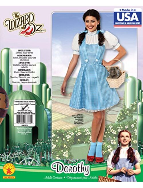 Rubie's Costume Women's Wizard Oz Adult Dorothy Dress Hair Bows
