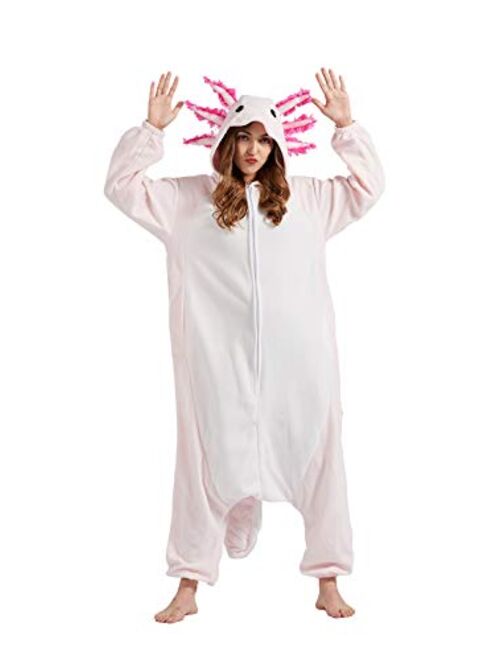 DELEY Unisex Adult Animal Sleepwear Warm Onesies Pajamas Cosplay Homewear Anime Costume 