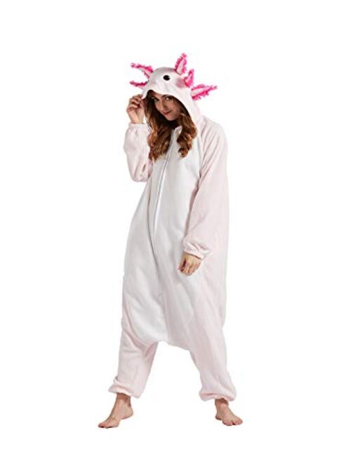 DELEY Unisex Adult Animal Sleepwear Warm Onesies Pajamas Cosplay Homewear Anime Costume 