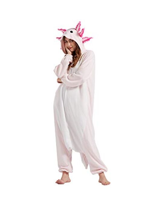 DELEY Unisex Adult Animal Sleepwear Warm Onesies Pajamas Cosplay Homewear Anime Costume