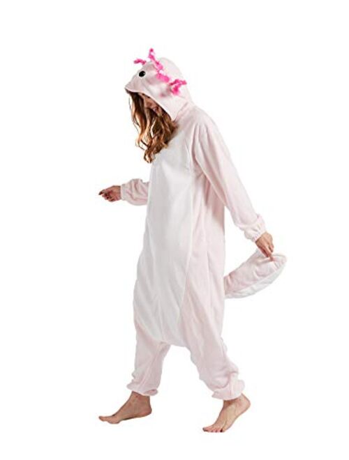 DELEY Unisex Adult Animal Sleepwear Warm Onesies Pajamas Cosplay Homewear Anime Costume