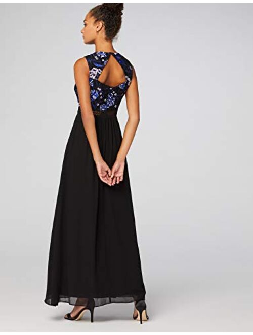 TRUTH & FABLE Women's Lace Trim Bridesmaid Maxi Dress