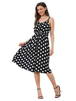 Simply Couture Women's Plus Size Casual Black Pink Flamingo Pattern Style Sleeveless A-Line Dress