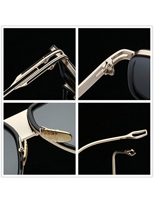 Gobiger Aviator Sunglasses for Men 100% UV Protection Goggle Alloy Frame with Case