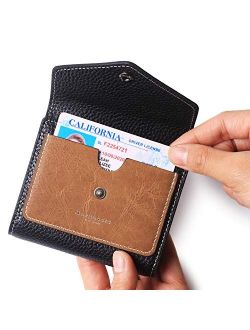Small Leather Wallet for Women RFID Blocking Women's Credit Card Holder Cute Bifold Pocket Purse
